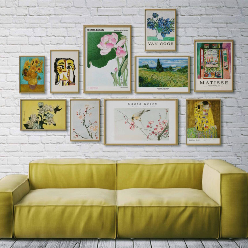 Green Gallery Wall Set Magic Tree Prints