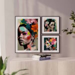 Woman with Flowers Abstract