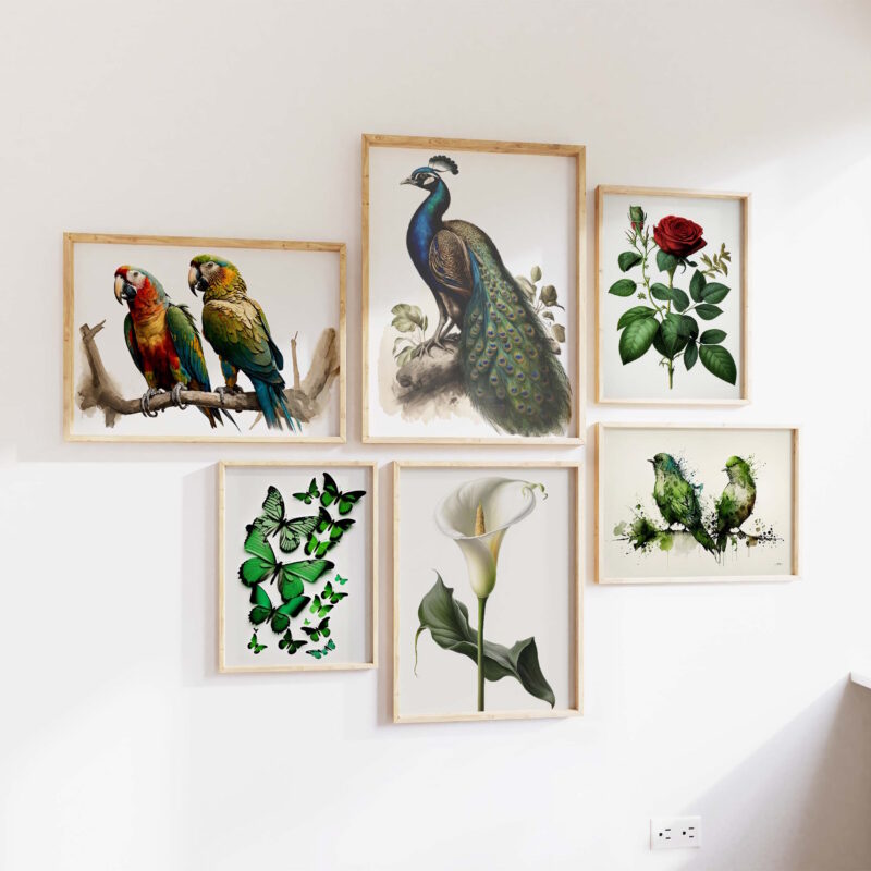 Green Gallery Set Of 6 - Magic Tree Prints
