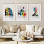 Travel Poster India, Italy and Rome, Banksy Art