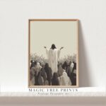 Jesus Feeds the 5000 (Close) - printable Christian wall art, instant digital download, view 3