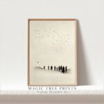 Jesus – Look at the Birds Far - printable Christian wall art, instant digital download, view 3