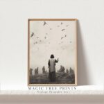 Jesus – Look at the Birds - printable Christian wall art, instant digital download, view 3