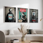 Banksy Posters Set of 3 - Are We Happy Yet