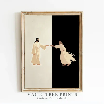 Jesus Raises Lazarus From the Dead — printable Christian wall art