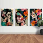 Woman with Flowers Abstract - Image 2