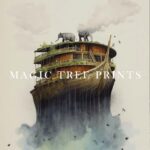 Noahs Ark - printable Christian wall art, instant digital download