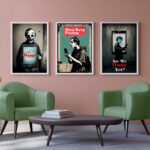 Banksy Posters Set of 3 - Are We Happy Yet - Image 2