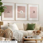 Jesus Healing Woman (Pink Version) - printable Christian wall art, instant digital download, view 2