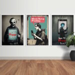 Banksy Posters Set of 3 - Are We Happy Yet - Image 5