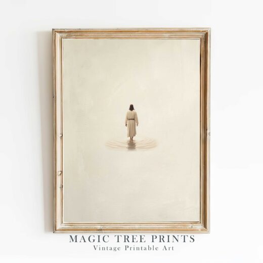 Jesus Walking on Water — printable Christian wall art