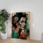 Woman with Flowers Abstract - Image 6