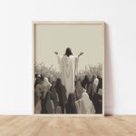 Jesus Feeds the 5000 (Close) - printable Christian wall art, instant digital download, view 6