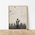 Jesus – Look at the Birds - printable Christian wall art, instant digital download, view 6