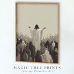 Jesus Feeds the 5000 (Close) - printable Christian wall art, instant digital download, view 7