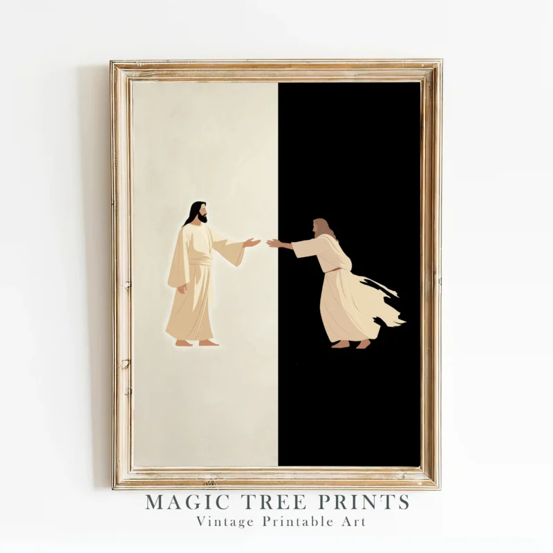 Jesus Raises Lazarus From The Dead Christian Art - Magic Tree Prints