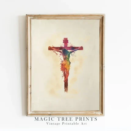 Crucifixion of Jesus — printable Christian wall art