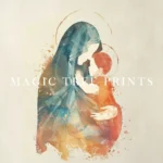 Virgin Mary and Baby Jesus - printable Christian wall art, instant digital download
