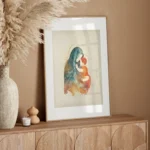 Virgin Mary and Baby Jesus - printable Christian wall art, instant digital download, view 3