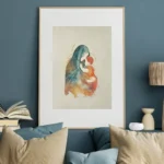 Virgin Mary and Baby Jesus - printable Christian wall art, instant digital download, view 4
