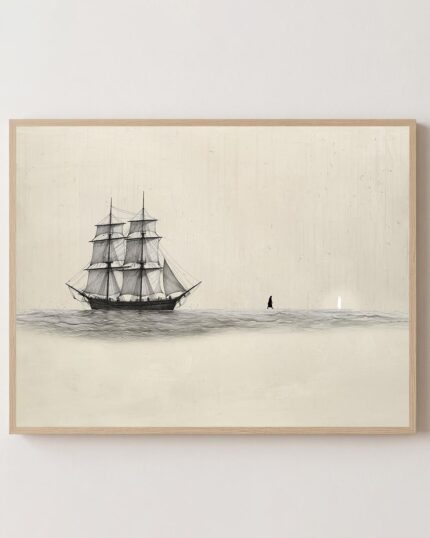 Peter walks on water towards Jesus, fine art print shown framed, Matthew 14 Christian wall art