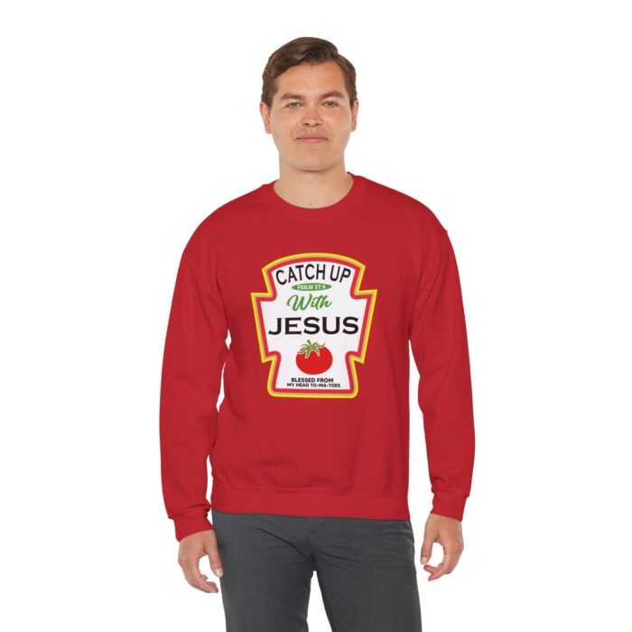 Catch Up with Jesus Christian Sweatshirt - Image 3