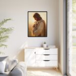 Jesus Carrying the Lost Lamb Framed Christian Canvas Print - Image 9