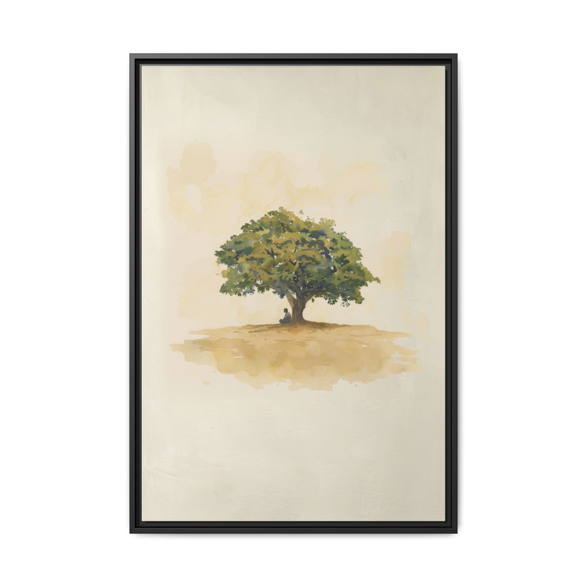 Nathanael and the Fig Tree Framed Christian Canvas Print