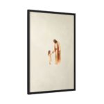 Jesus with Girl Framed Christian Canvas Print - Image 2