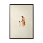 Jesus with Girl Framed Christian Canvas Print - Image 3