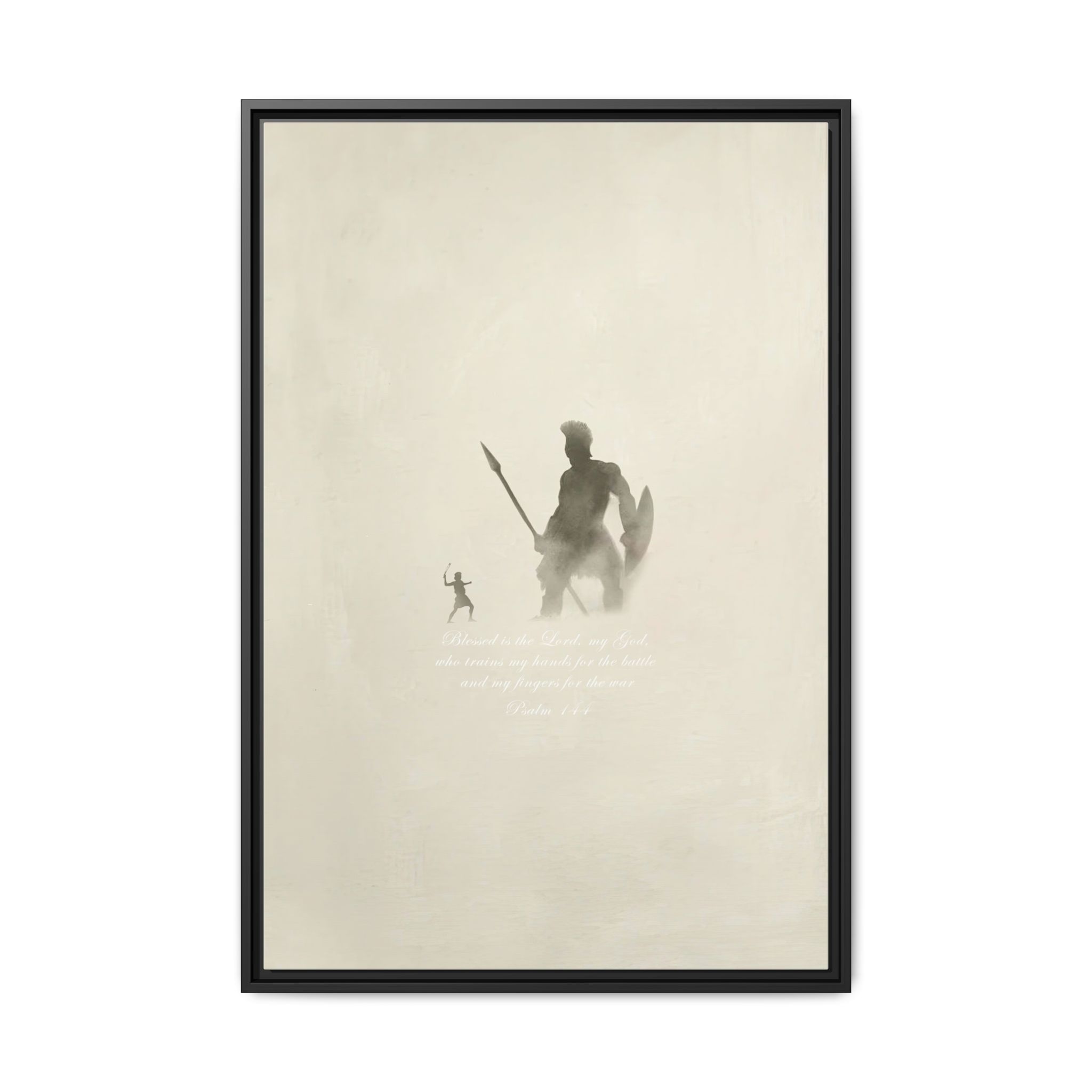 David and Goliath Framed Christian Canvas Print