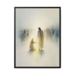 Jesus Heals the Bleeding Woman Framed Christian Canvas Print - Image 4