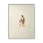 Jesus with Boy Framed Christian Canvas Print