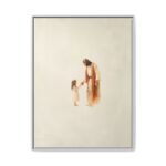 Jesus with Girl Framed Christian Canvas Print