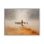 Jesus Leaves The 99 Framed Christian Canvas Print - Image 4