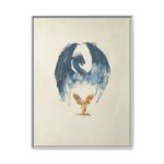 Archangel Micheal Battles the Dragon Framed Christian Canvas Print