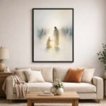 Jesus Heals the Bleeding Woman Framed Christian Canvas Print - Image 2