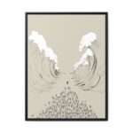 Moses Parts the Red Sea Framed Christian Canvas Print