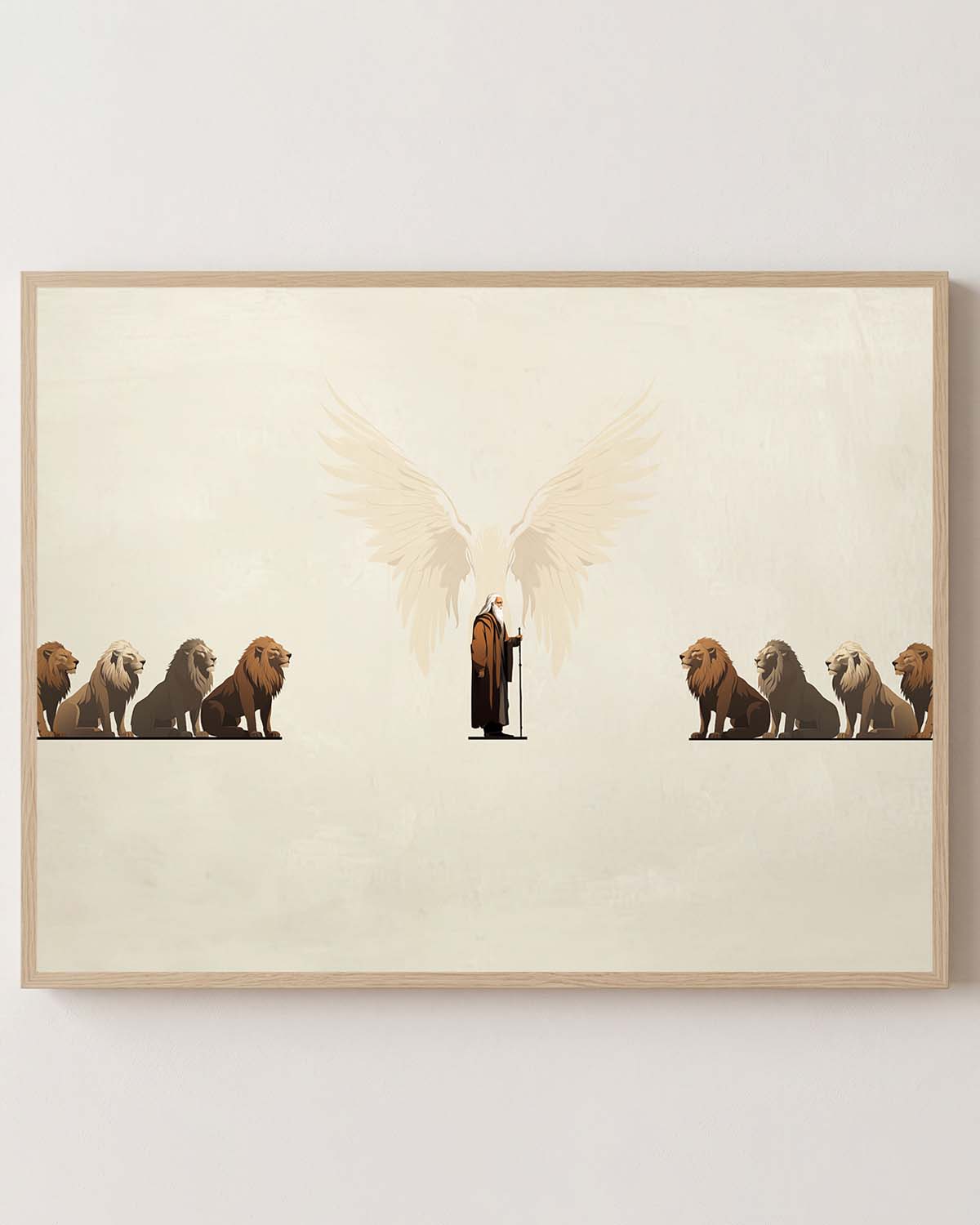 Daniel in the Lions Den Paper Print Horizontal Main Header Daniel in the Lions Den Fine Art Print - Image 1