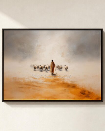 Jesus Leaves The 99 Framed Christian Canvas Print