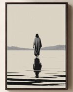 Jesus Walks on Water Framed Christian Canvas Print