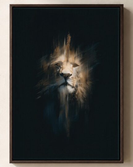 Lion of Judah Framed Christian Canvas Print