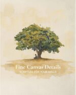 Nathanael and the Fig Tree Framed Canvas Print - close-up detail of the framed canvas print