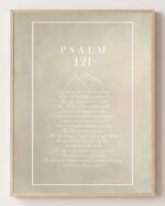 Psalm 121 - Christian fine art print shown framed on a neutral wall