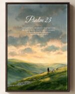 Psalm 23 Framed Christian Canvas Print